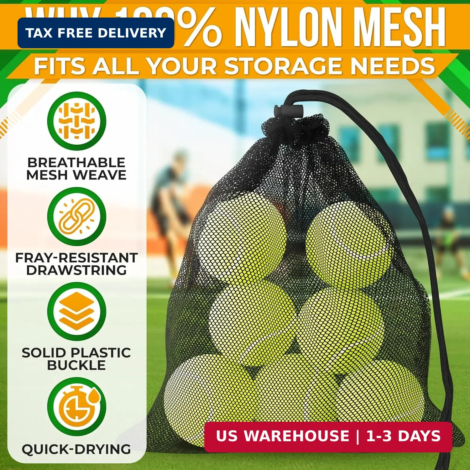 5Pcs Small Mesh Bags Drawstring Black Nylon – 11.8×7.48″ Secure Cinch-Top, Mesh