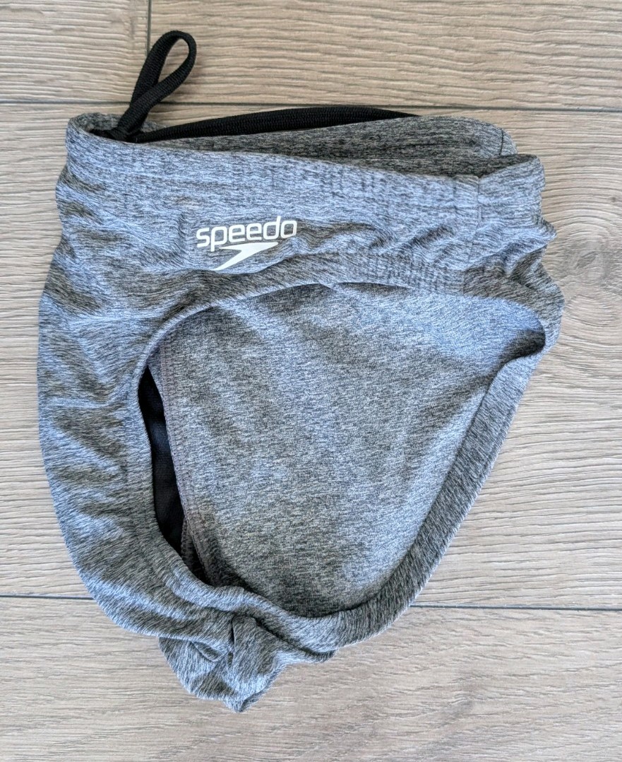 Men’s Speedo Endurance Bikini Swim Brief Heather Grey Size 32