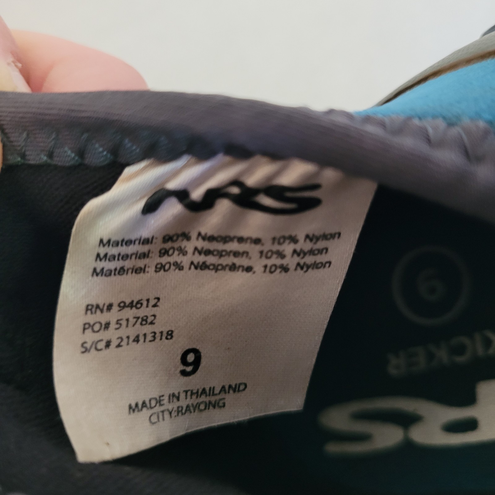 NRS Kicker Womens Water Shoes Size 9 Blue Gray Adjustable Strap Neoprene