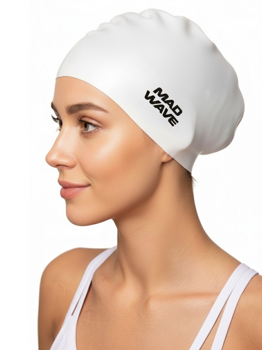 MAD WAVE – CUFFIA SILICONE – LONG HAIR – M051101002W – WHITE