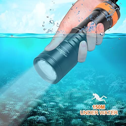 ORCATORCH D580 Scuba Dive Light, Max 530 Lumens Underwater Flashlight with 6 …