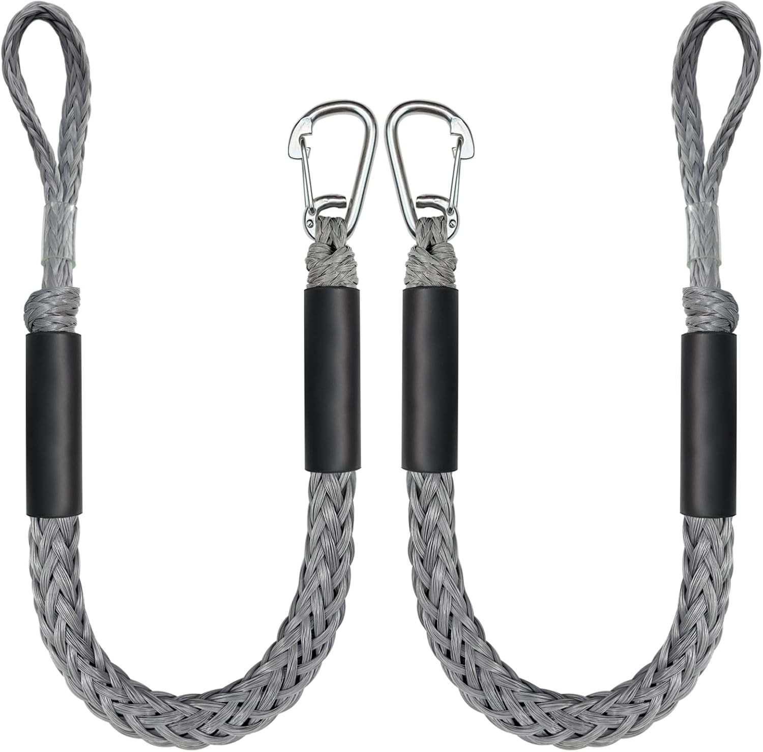 Cuerda De Remolque Para Barcos Con Conector Rápido De Acero Inoxidable 2PCSx 4FT