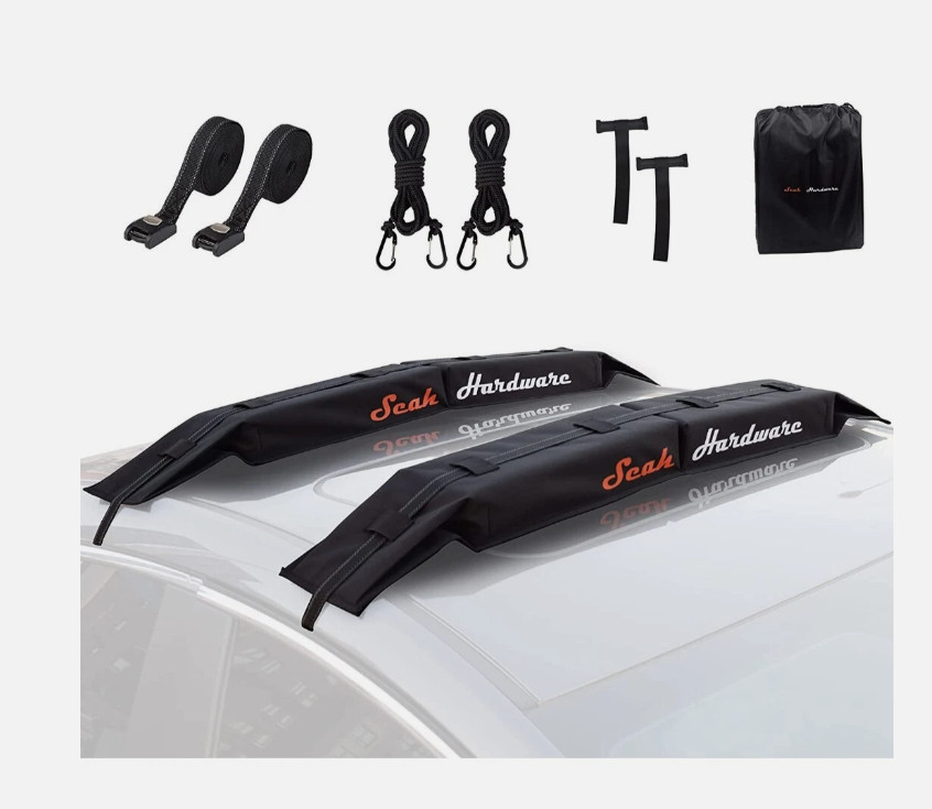 SEAH HARDWARE Universal Soft Roof Rack Pads for Kayak Surfboard, Snowboard Etc