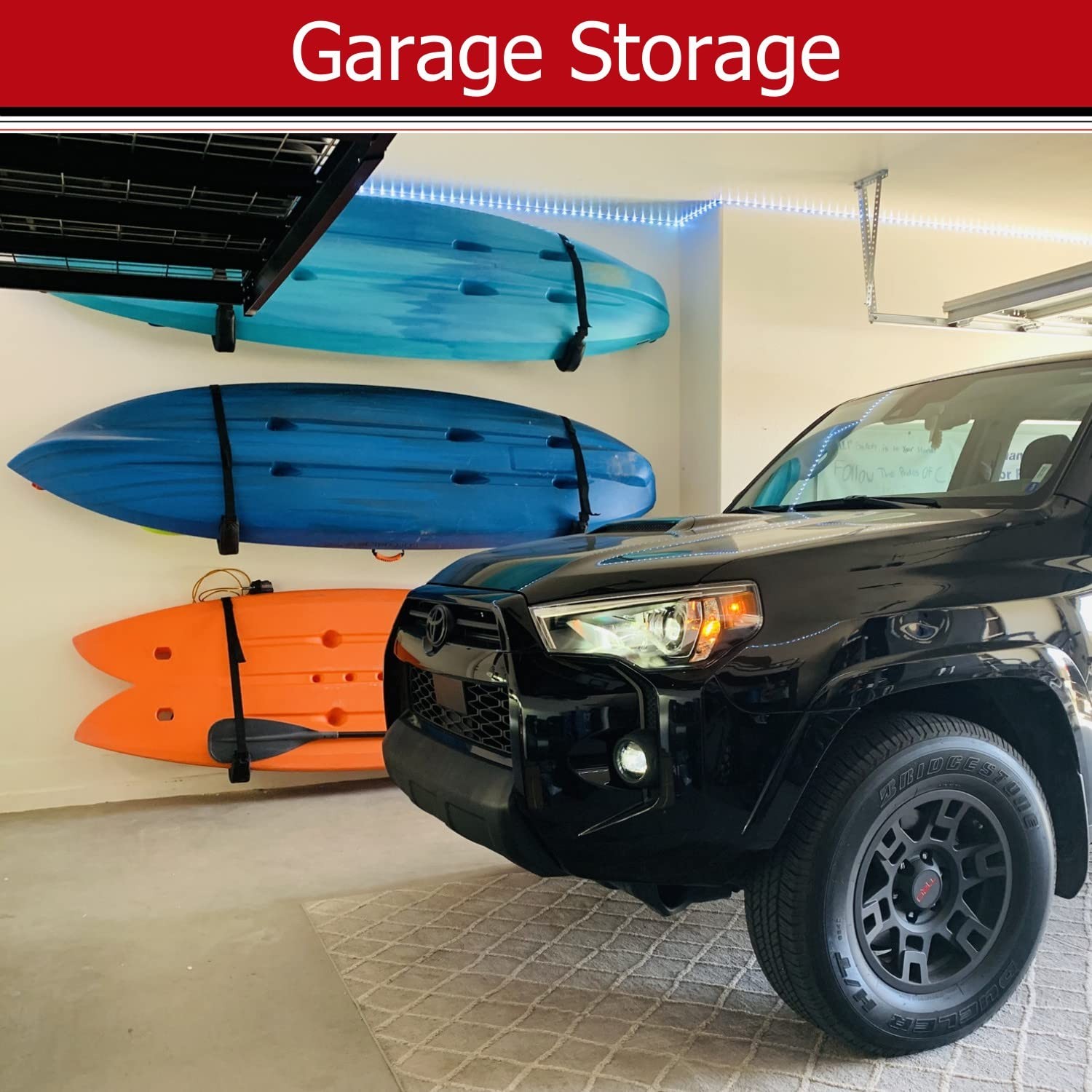 Kayak Storage Hooks, 15.5Inch Wall Mount Paddle Board Storage Rack, Heavy Dut…