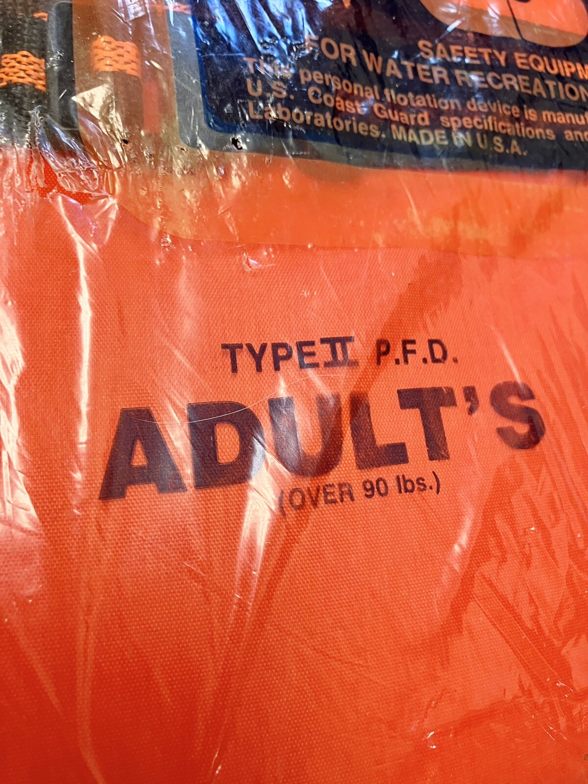 New Kent Buoyant LIFE VEST Adult Type II P.F.D. Over 90 lbs