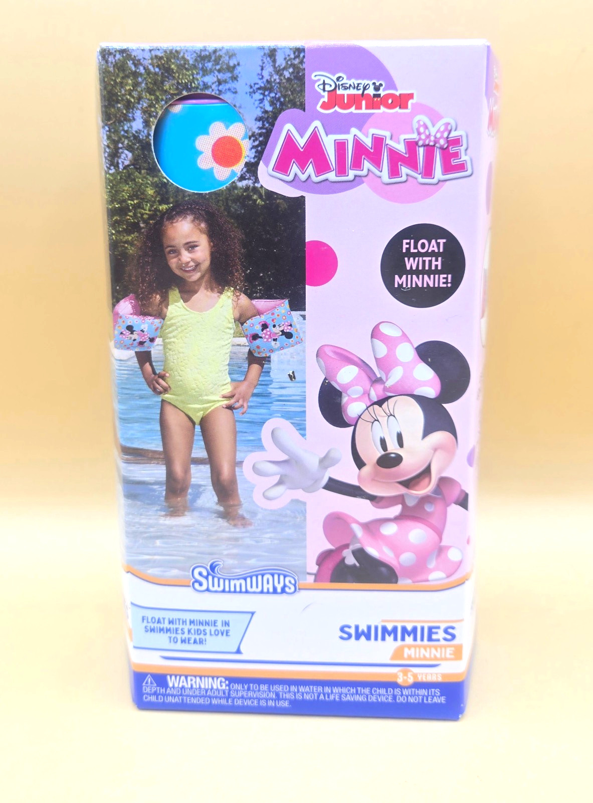 Disney Junior MINNIE SwimWays Swimmies Floaties, 3-5 Years, Pool Swim Help, NEW