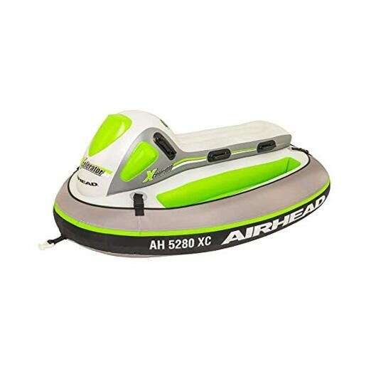 XCELERATOR, 2 Rider Towable Tube, White/Green/Gray