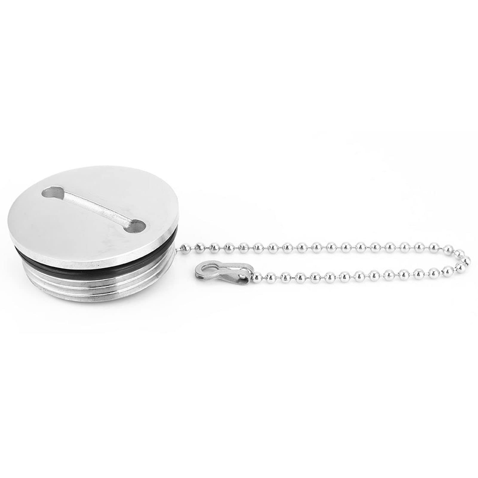 Tiiyee 316 Stainless Steel Boat Fuel Tank Cap 1.73 Silver Marine Gas Cap For