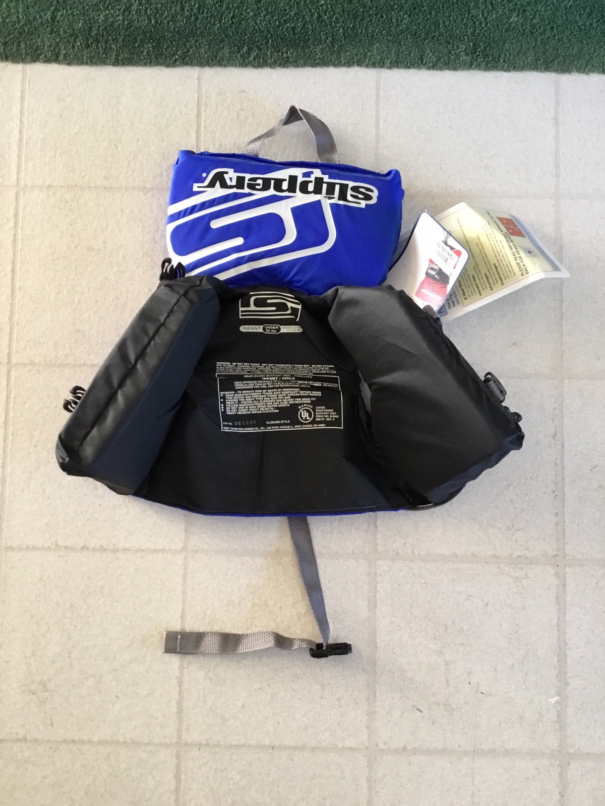 Slippery Reform Infant Life Vest Type 2 Blue/Black 7243-00-10 NWT