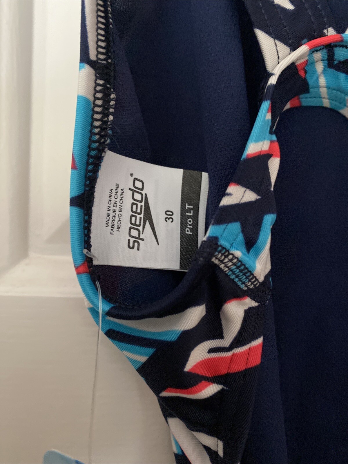 Speedo Women’s Swimsuit Pro LT Size 30 Navy Red White NWT $54
