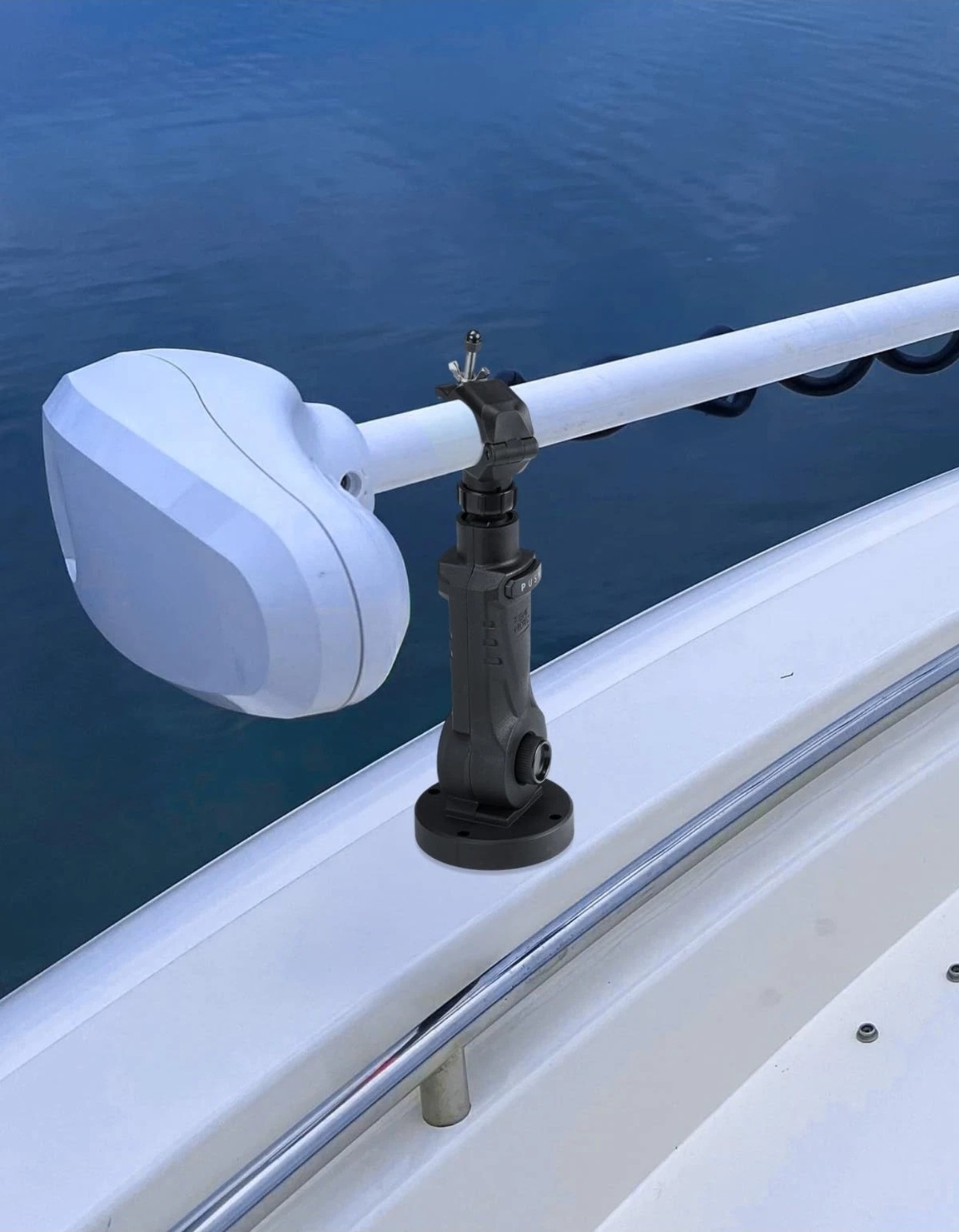 KEMIMOTO Trolling Motor Stabilizer, Adjustable Mount Black