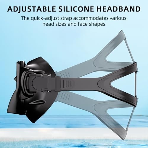 Scuba Mask Anti-Fog Tempered Glass Dual Lens Diving Goggles for Adults