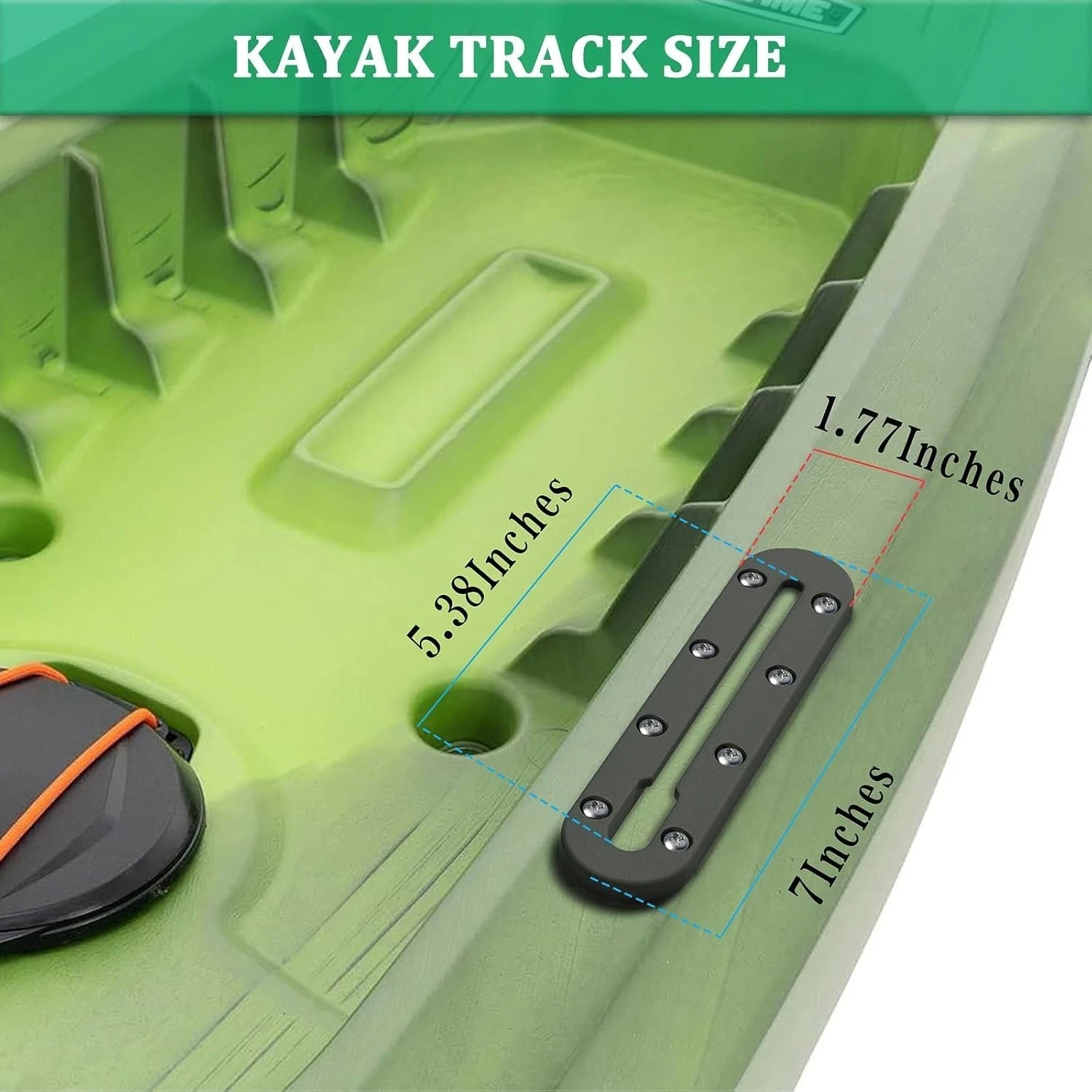 Universal Kayak Mount Track – 2-Pack for Fishing Rods, Cup Holders, and More