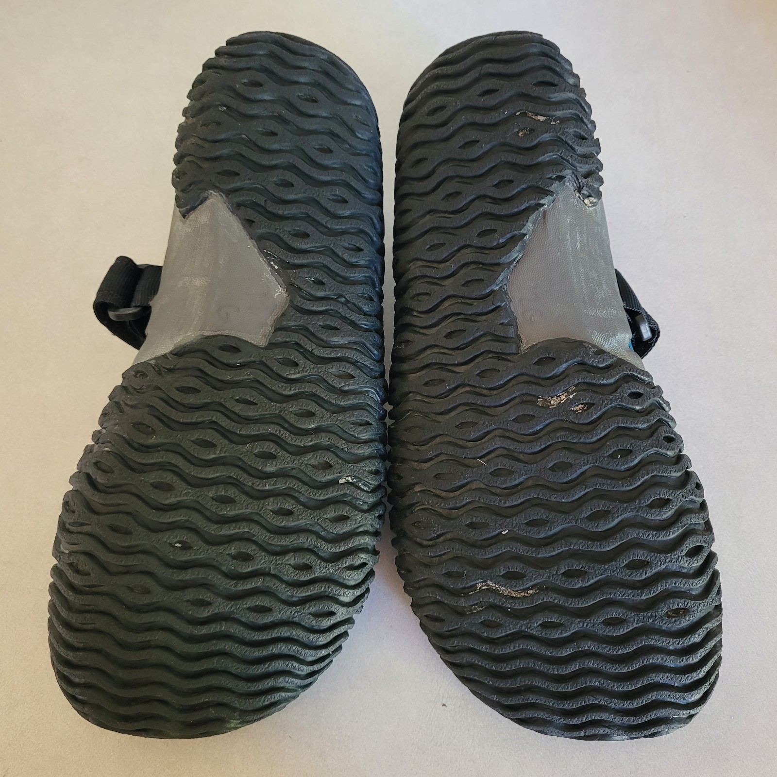 NRS Kicker Womens Water Shoes Size 9 Blue Gray Adjustable Strap Neoprene