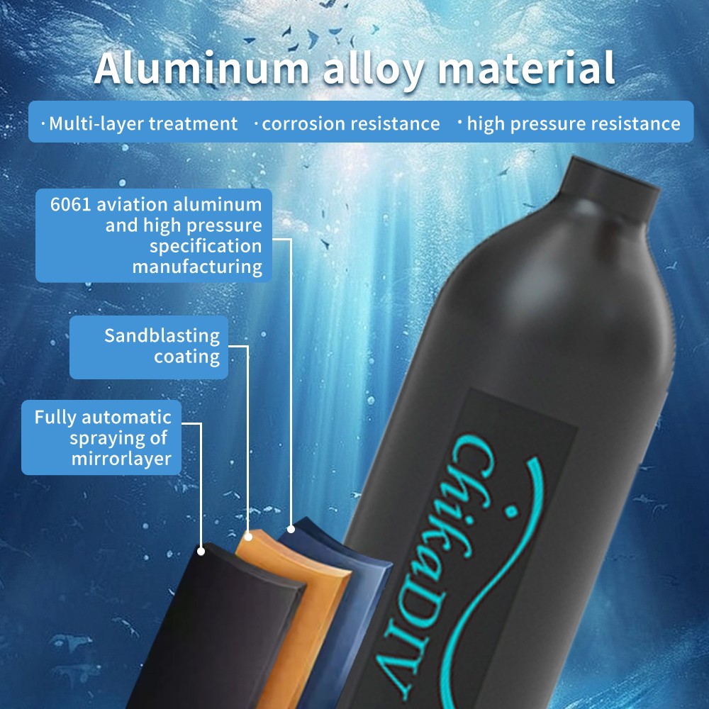 0.5L Lung Tank Scuba Tank with Diving Mask,Portable Kit for Pool Freediving