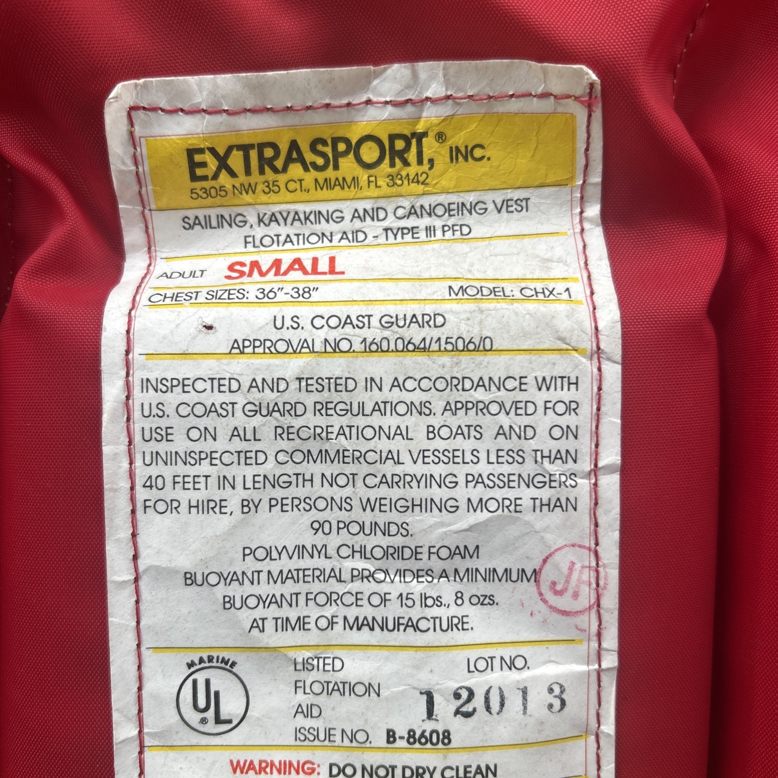 Lot Of 2 Extrasport CHX-1 2 Type III PFD SM Med Kid Flotation Life Jacket Vests
