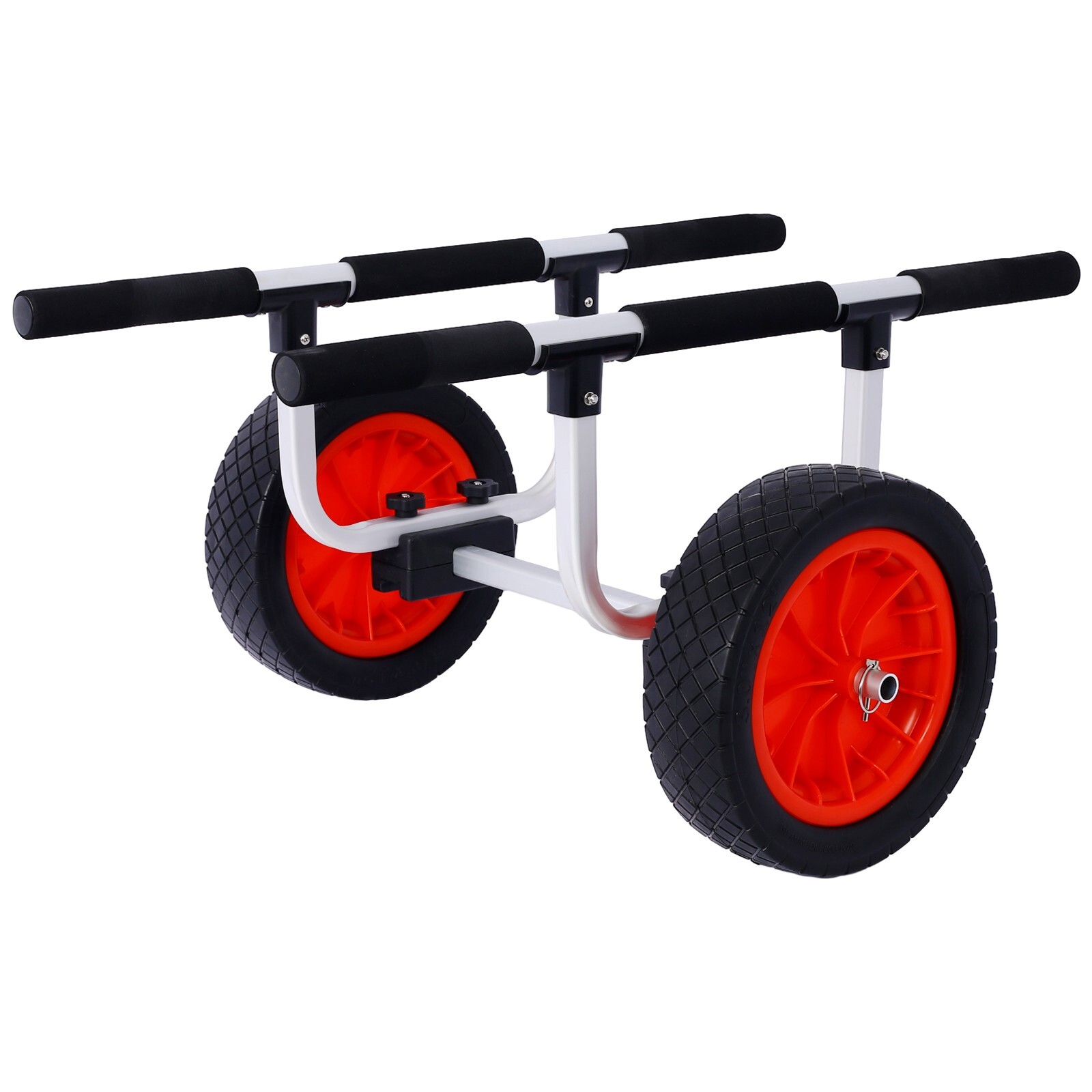 Adjustable Kayak Cart Canoe Boat Carrier 300lbs Load with 12” Airless Wheels