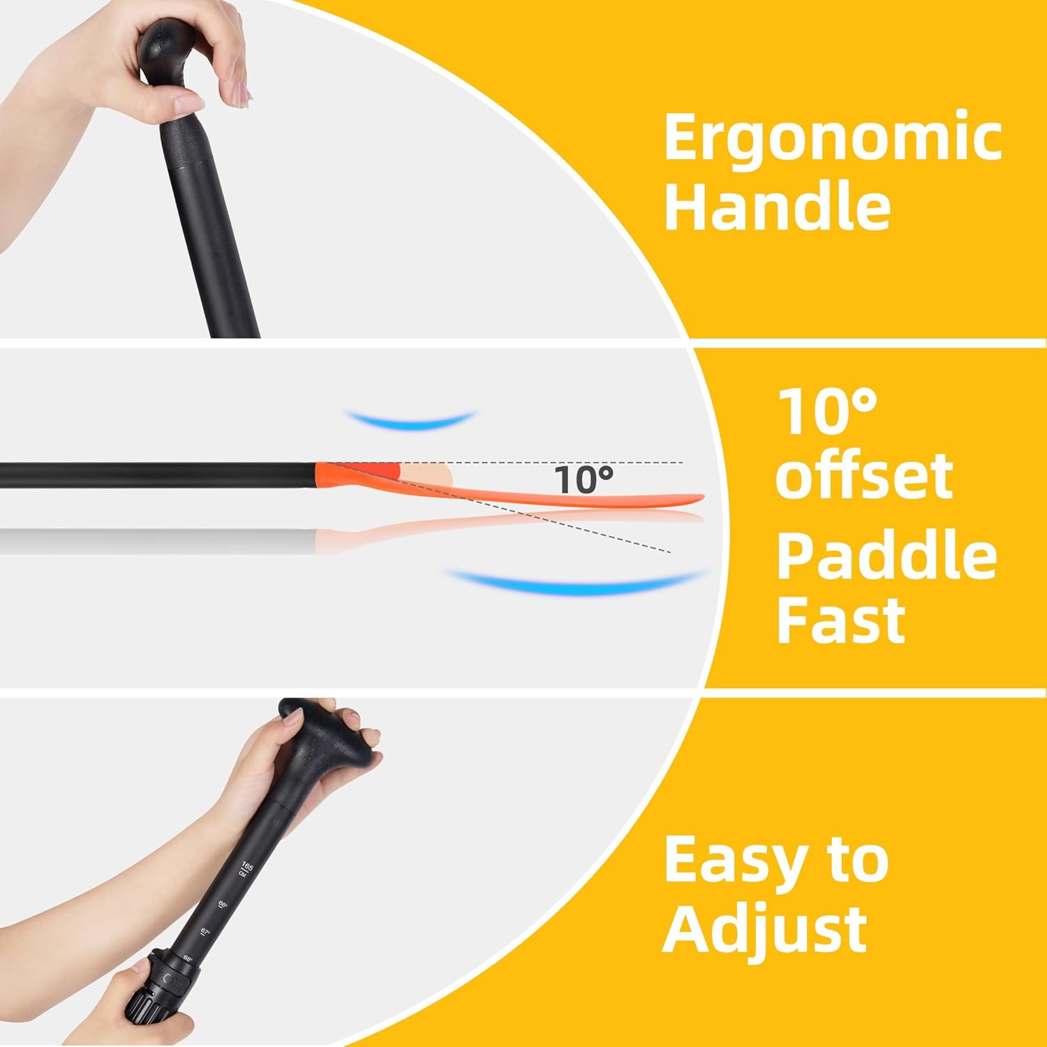 SUP Paddle 4-Piece Adjustable Stand up Paddle Floating Lightweight Portable Kaya
