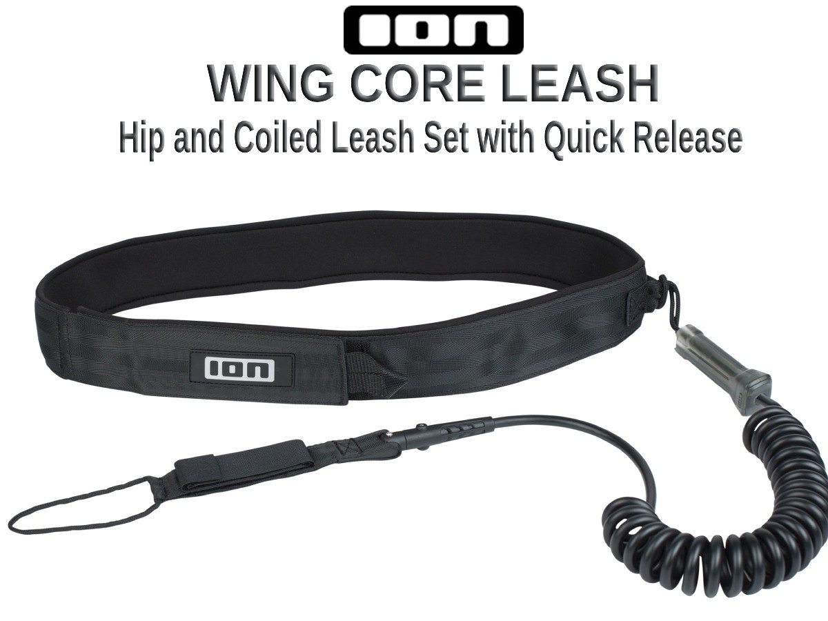 ION Wing/SUP Leash Core Coiled Hip Safety