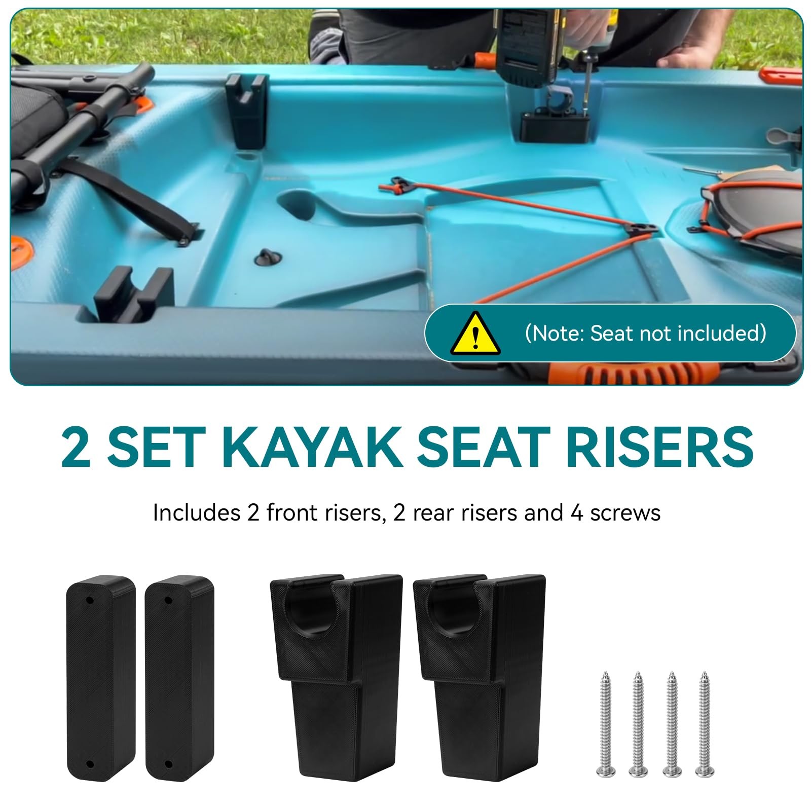 Kayak Seat Riser for Lifetime Tamarack Pro, Teton Angler, Kenai Pro Kayaks, R…