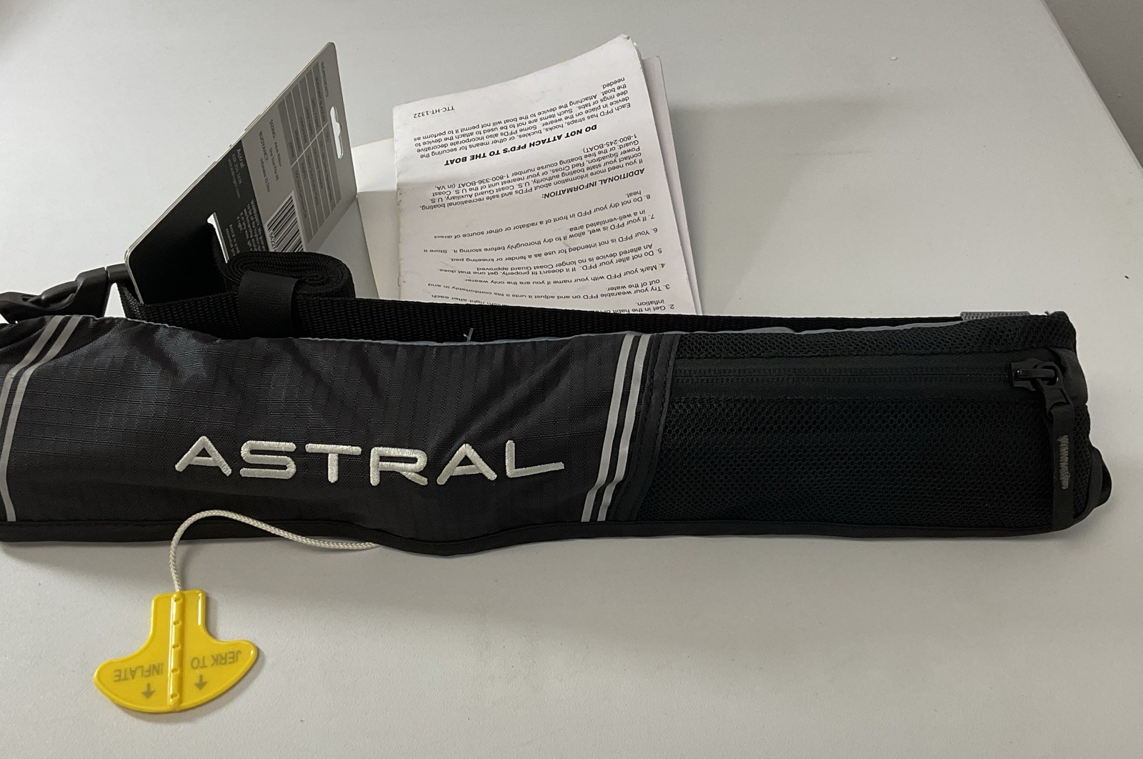 Astral Airbelt 2.0 Inflatable Life Vest, PFD – Adults 90+ Lbs- New With Tags