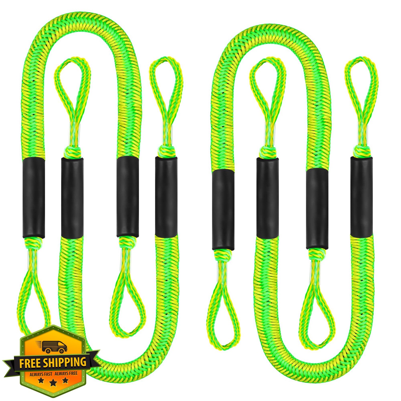XUANNIAO 4pk Boat Dock Lines Green