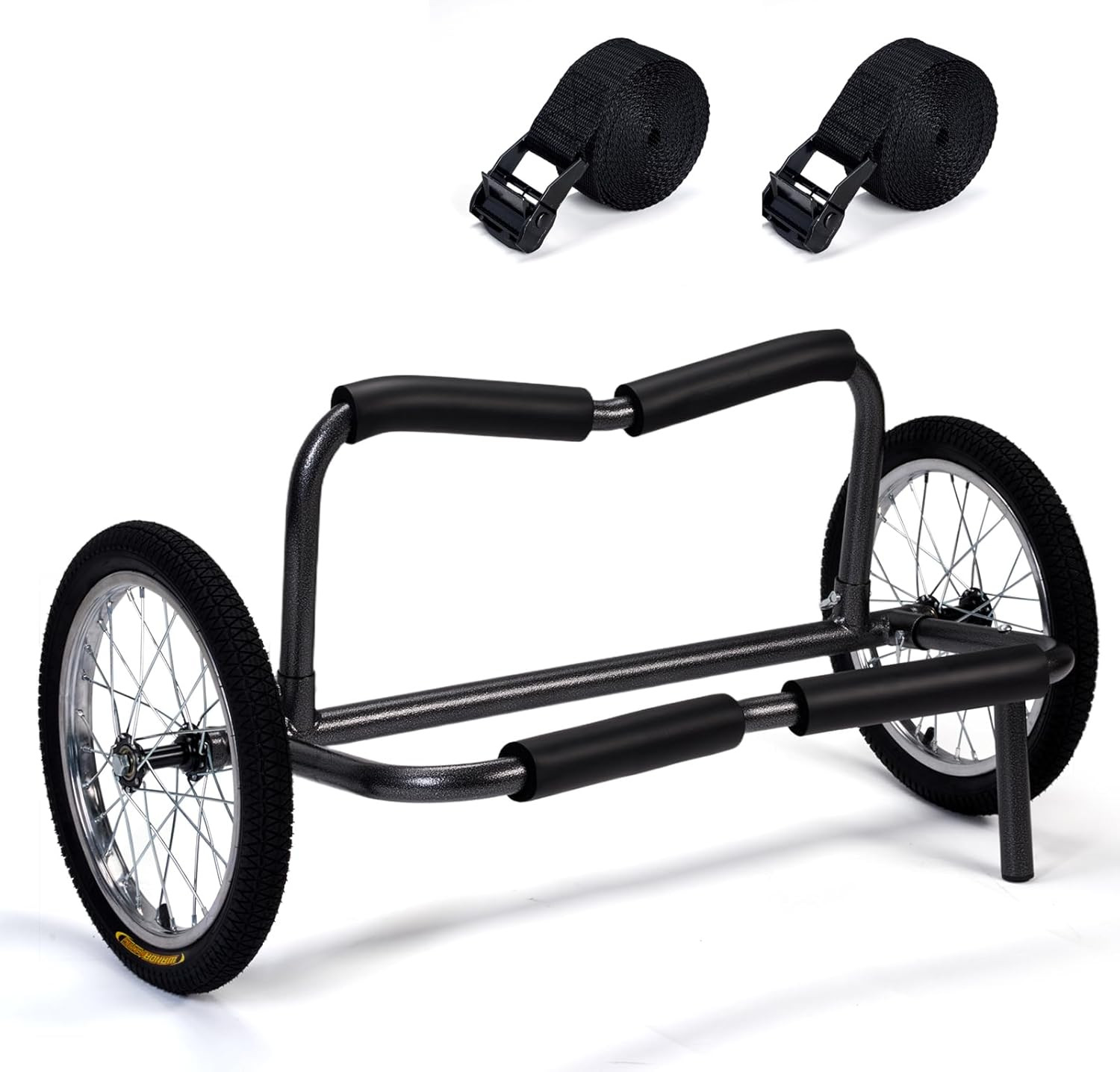 Heavy Duty Kayak Beach Cart with 16″ Wheels – 300 LBS Capacity, Adjustable Width