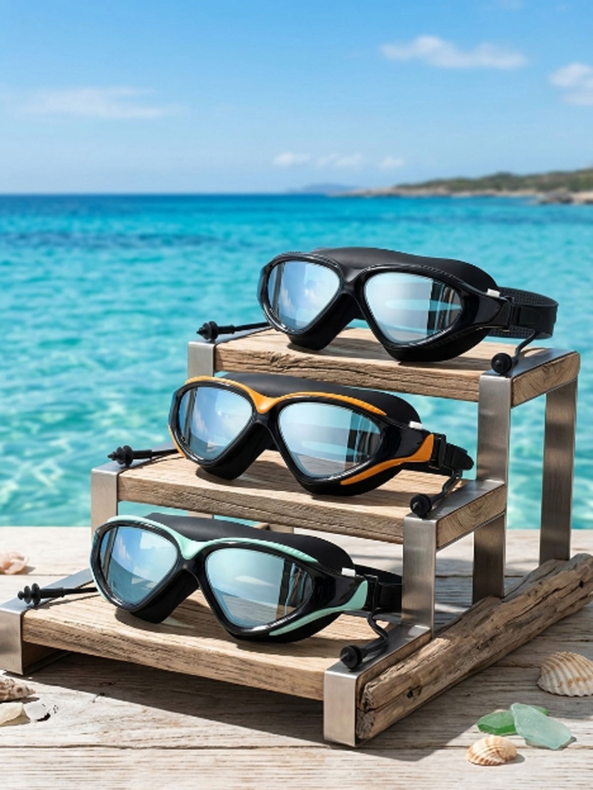 Wide View Clear View Swimming Goggles for Adult, Anti-Fog UV Protection No Leak