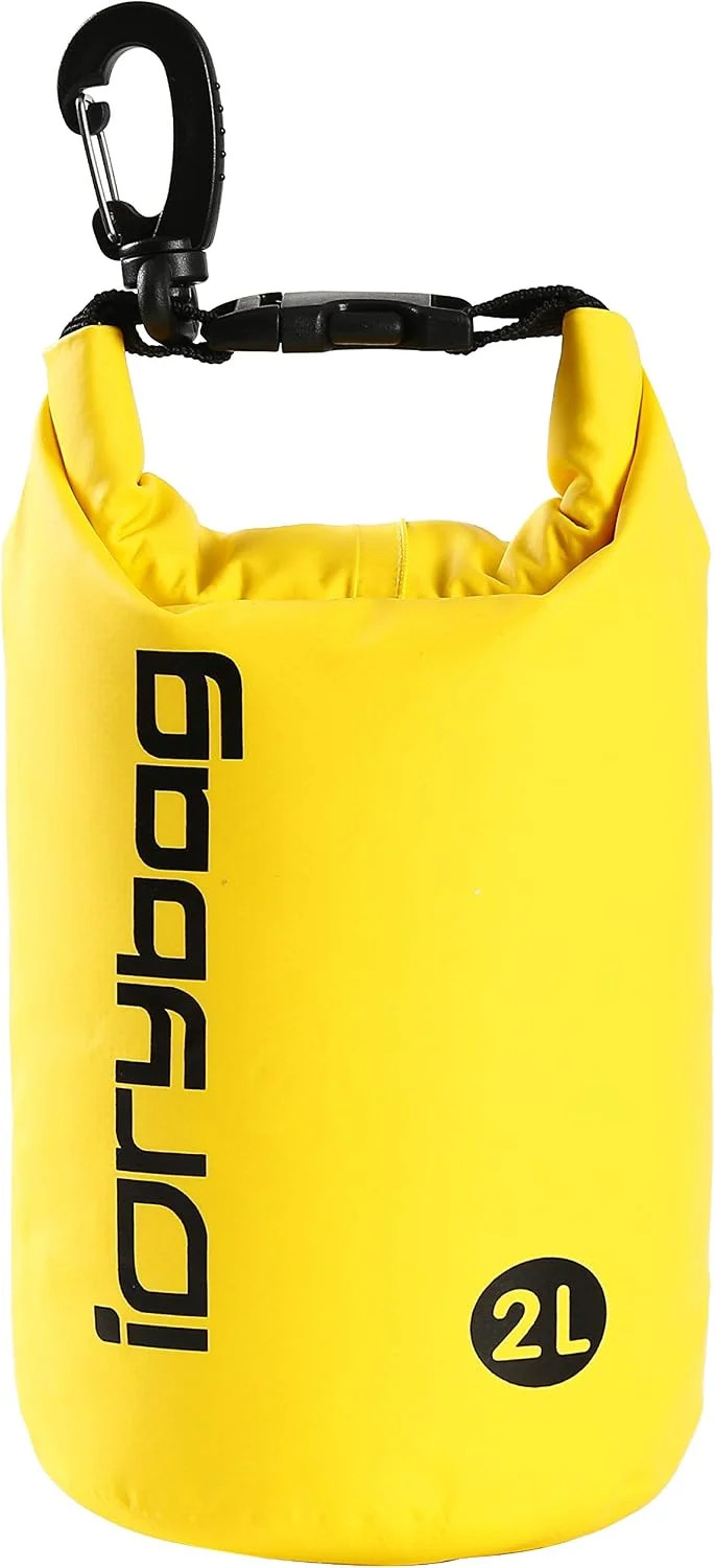 IDRYBAG Dry Bag for Kayaking Waterproof 2L/5L/10L/15L/20L, Small Dry Sack Waterp