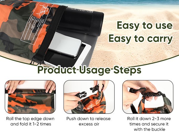 Waterproof Dry Bag 5-30L Roll Top Dry Storage Bag for Boating Camping Fishing