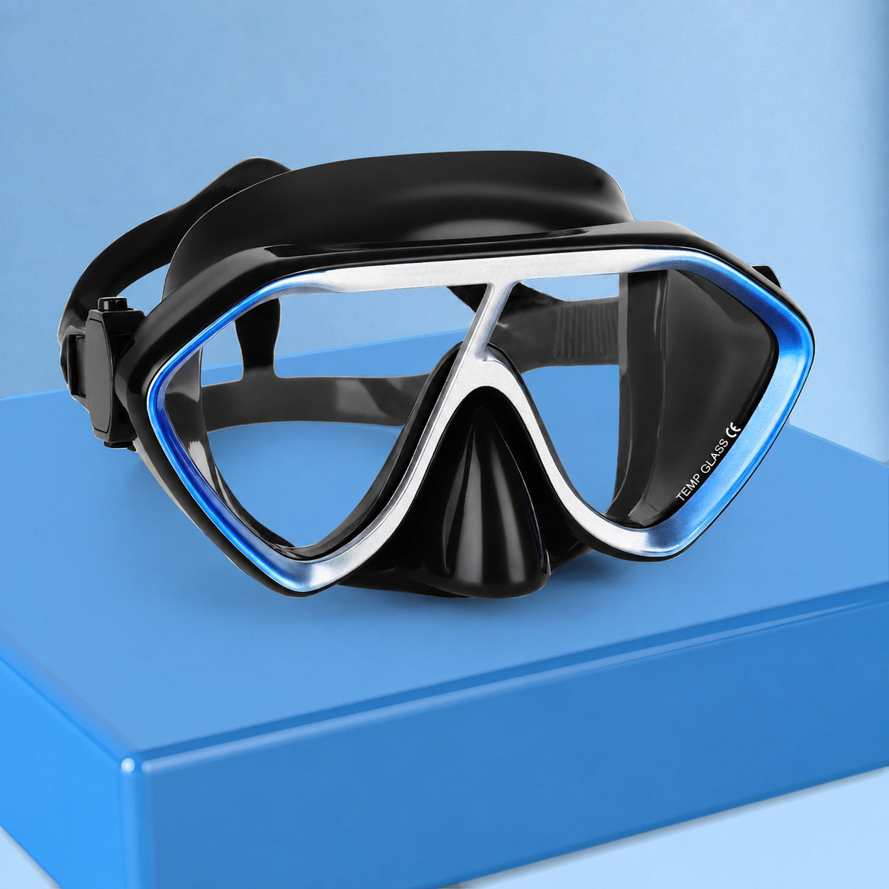 Scuba Diving Mask Tempered Glass Lens Swim Goggles Snorkeling Panoramic