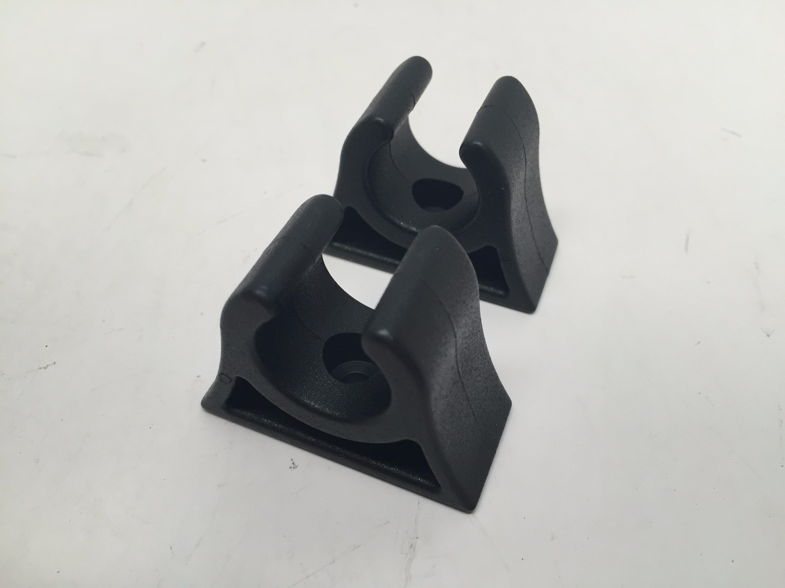 Marine Boat Canoe Kayak Pair of Black PP+TPR Molded Paddle Clip 3/4″ Diameter