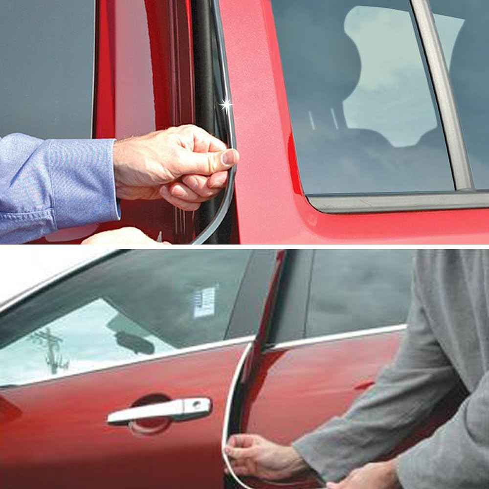Full Size 17 Chrome U Shape Car Door Edge Guard Trim