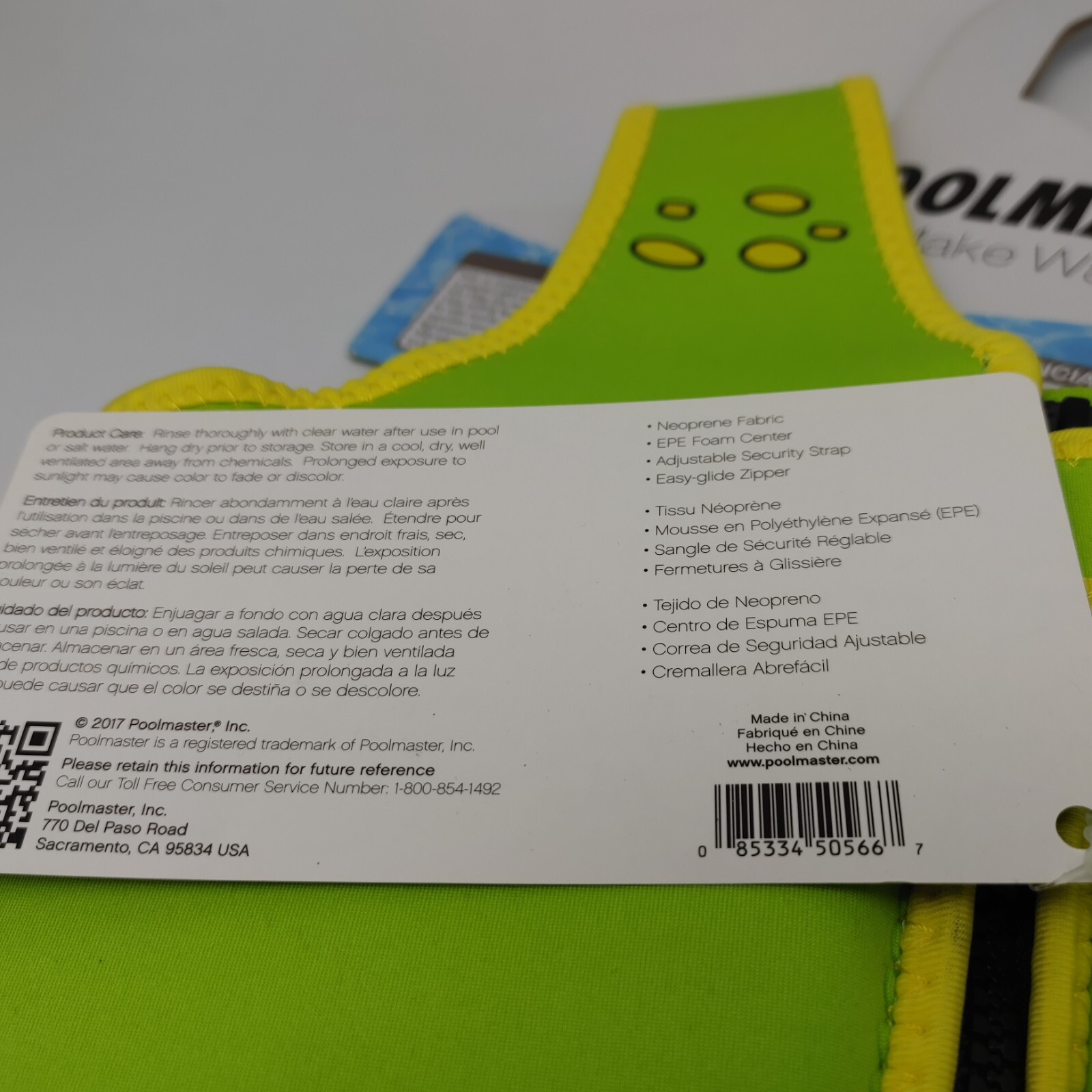 Kid’s Swim Vest Dino Theme Learn To Swim Ages 1-3 Zip Close By Pool Master