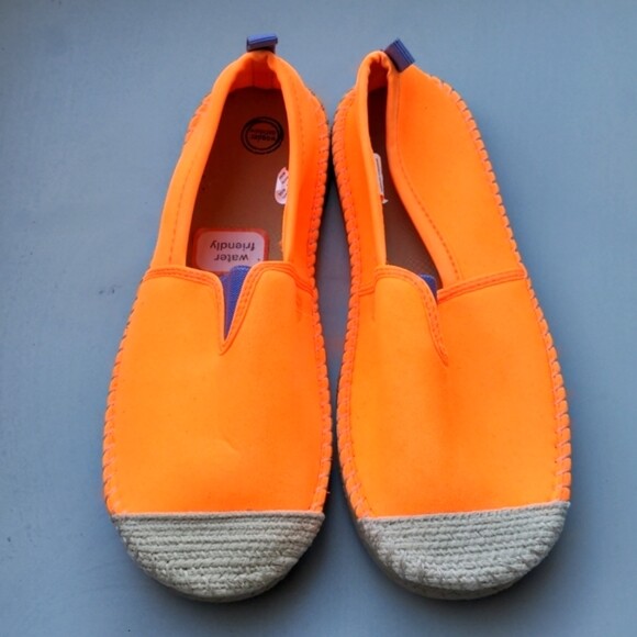 Wonder Nation Kids Water Friendly Slip-On Shoes Neon Orange & Purple Size 11-12