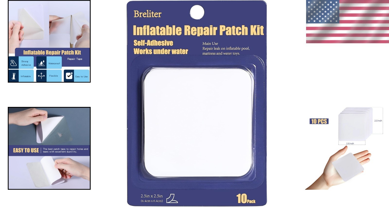 Inflatable Patch Repair Kit – Waterproof TPU Pool Repair Tape, Heavy Duty Rep…