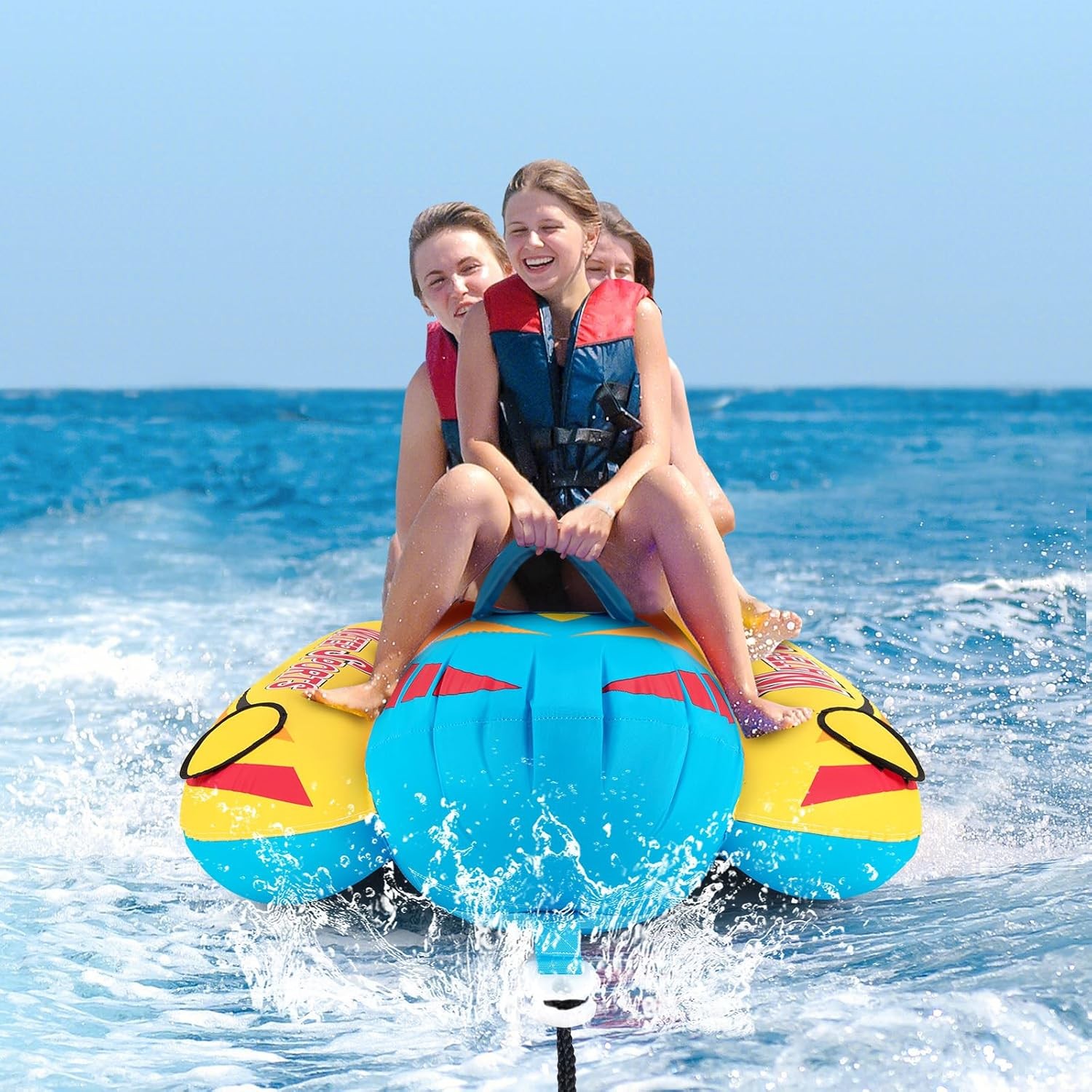 Inflatable Banana Boat Towable Tubes for Boating 3 Person Water Fun Toy