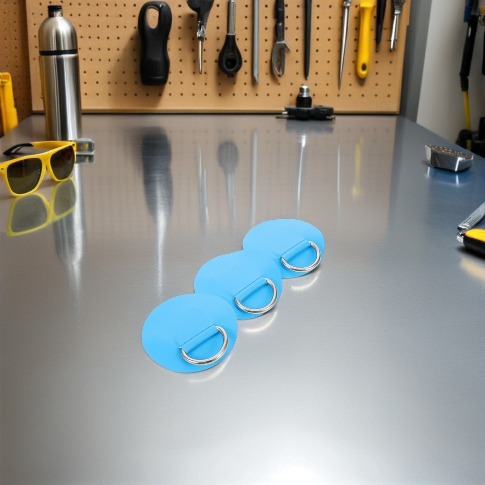 6Pcs Paddleboard D Ring Patches with Steel Buckles Durable PVC for Water Sports