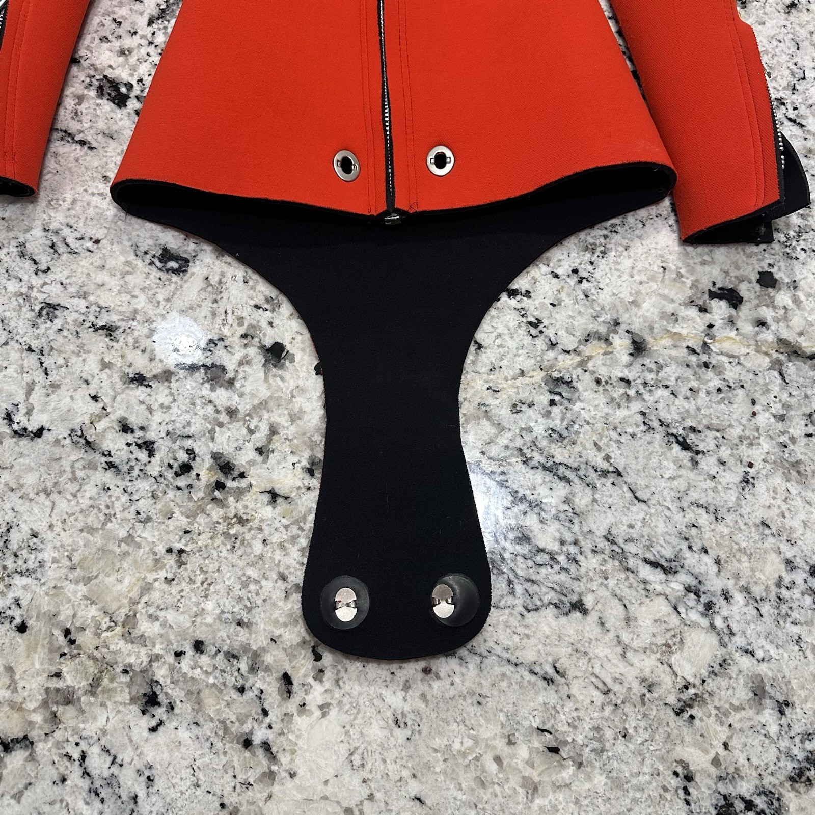 VTG Parkway Custom 3 Piece Scuba Dive Suit Beavertail Orange Neoprene Jacket Set