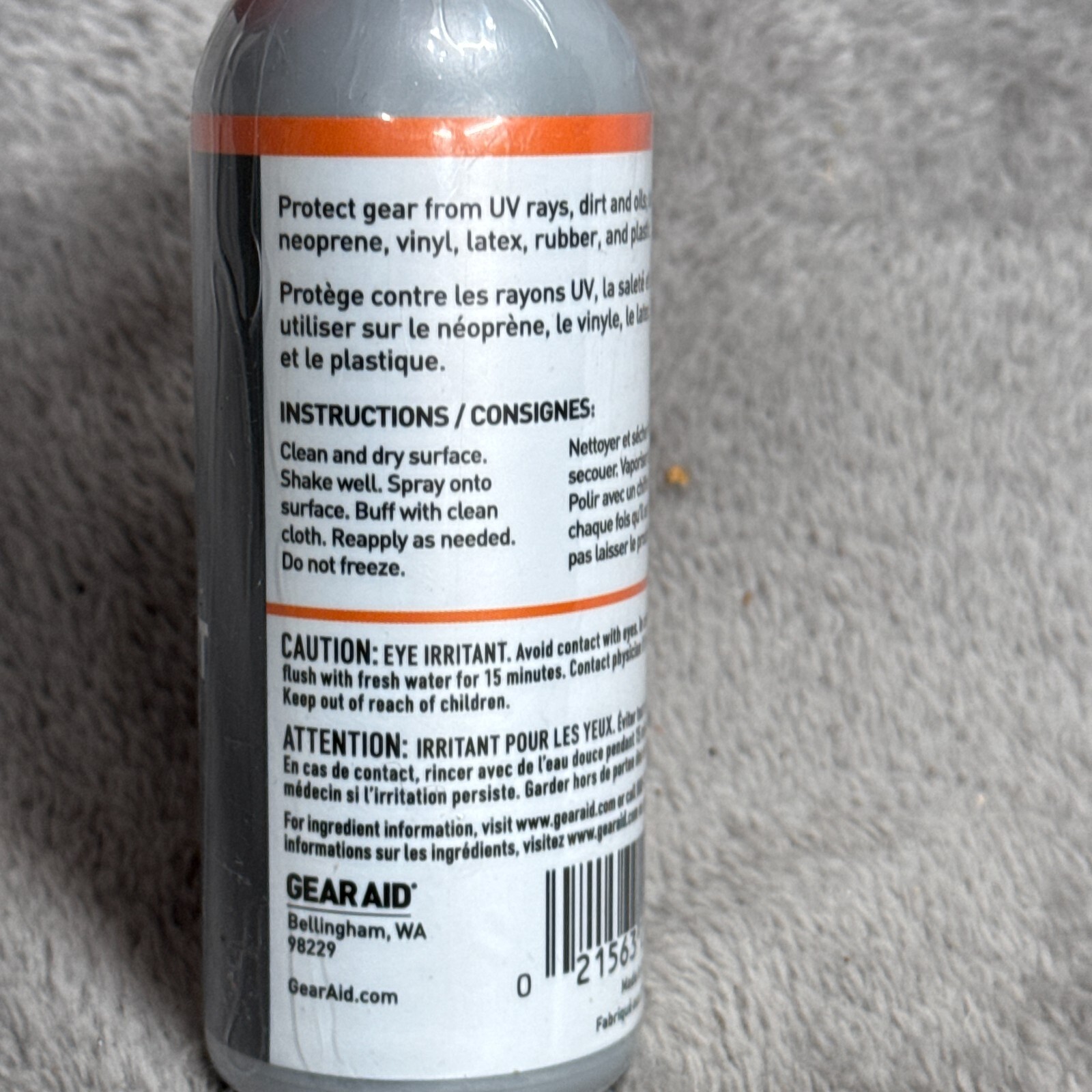 GEAR AID UV Protectant and Conditioner for Plastic Vinyl Rubber Nylon 4 fl oz