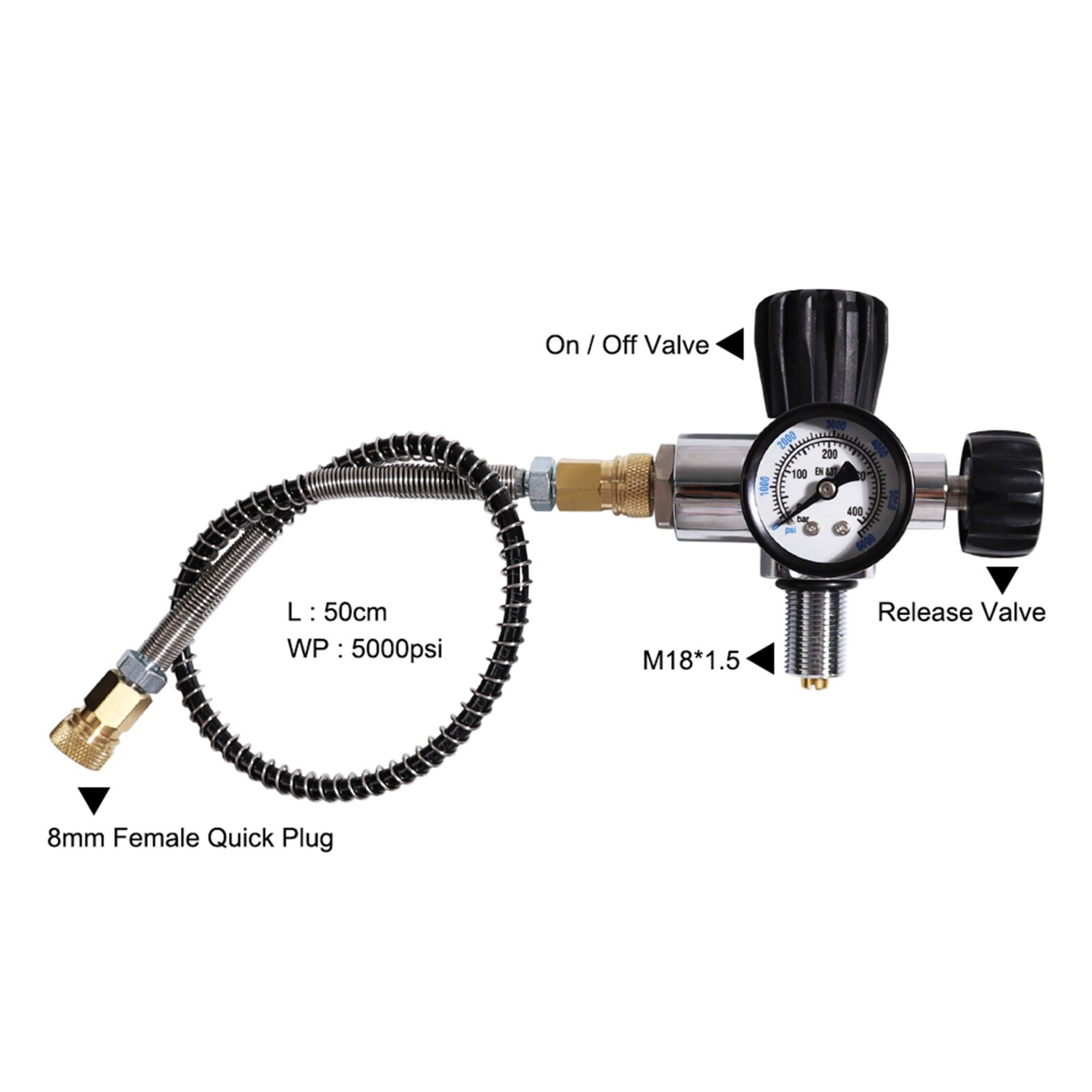 TUXING 4500psi Carbon Fiber Tank 6.8L Pcp Paintball Filling Station for Diving