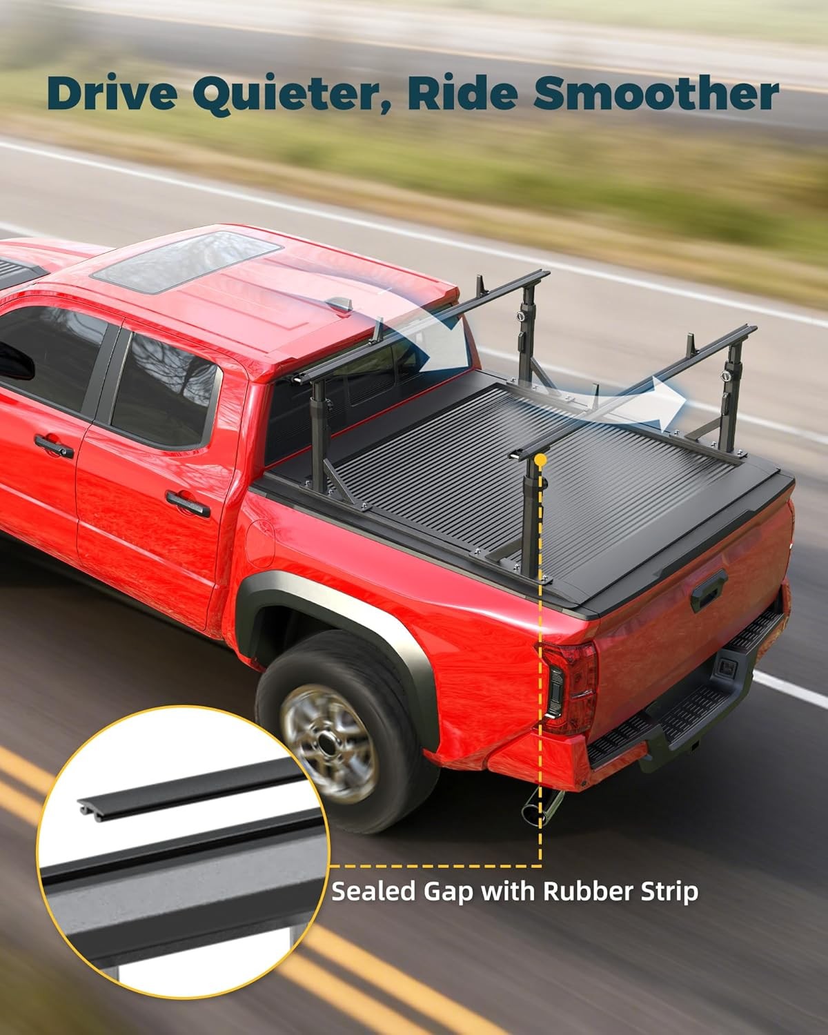 Truck Bed Rack Fit for Toyota Tacoma Jeep Gladiator with Tonneau Cover 800 LBS