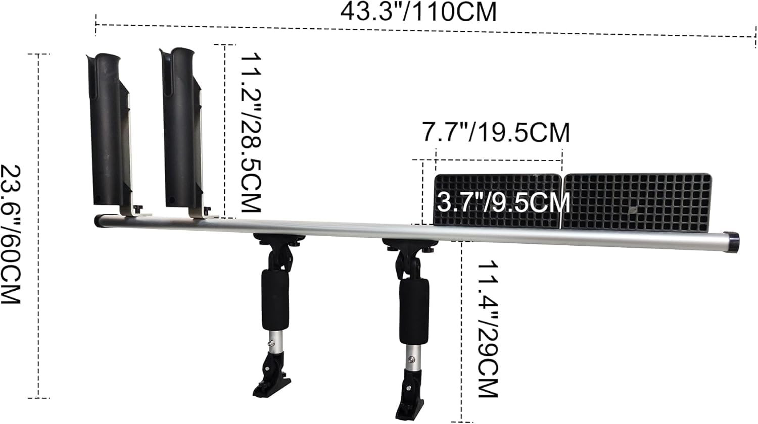 Kayak Motor Mount, Fishing Kayak Trolling Motor Mount Rack Aluminum Outboard Mou