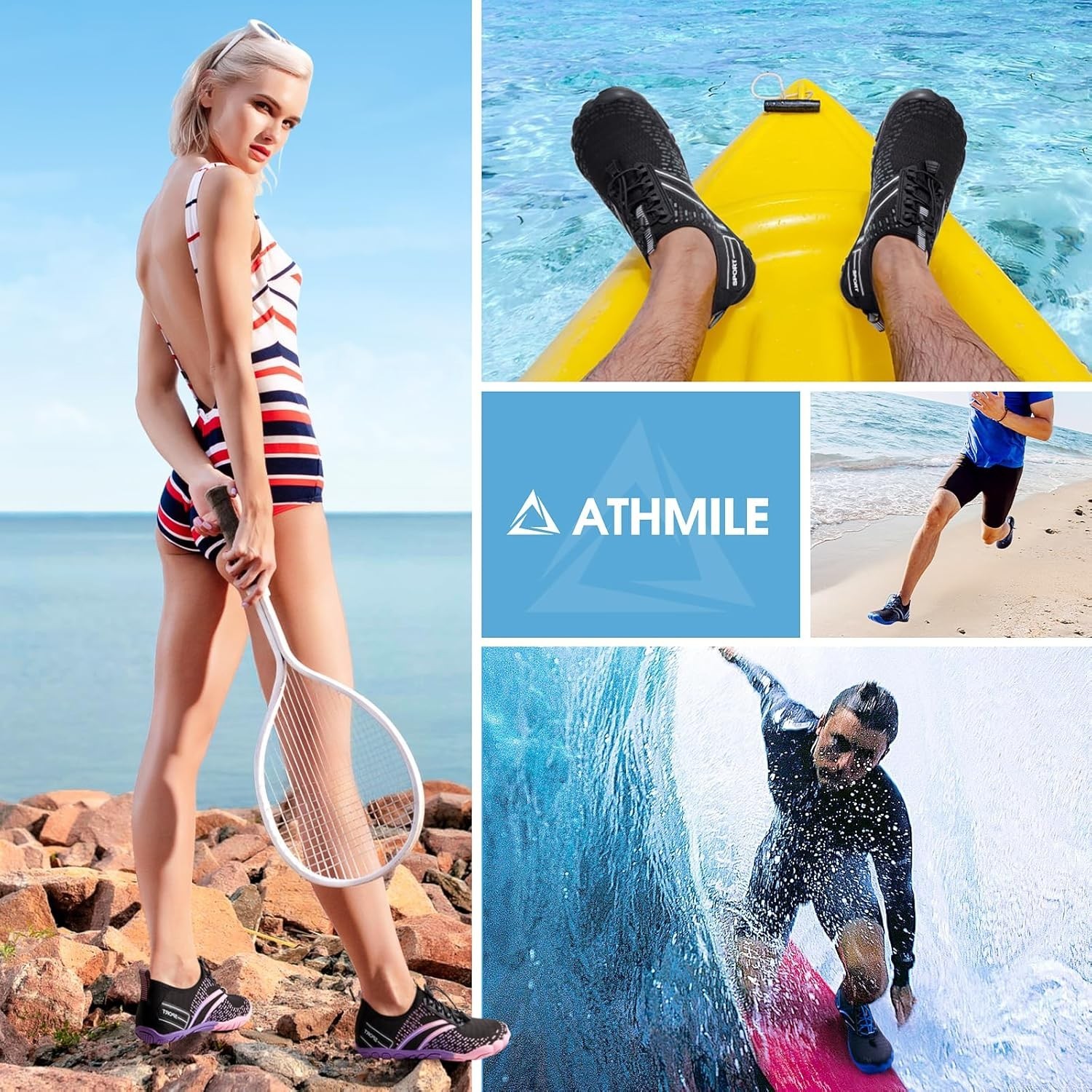 Hiking Barefoot Water Shoes for Women Men Beach Swim Aqua Pool River Quick Dr…