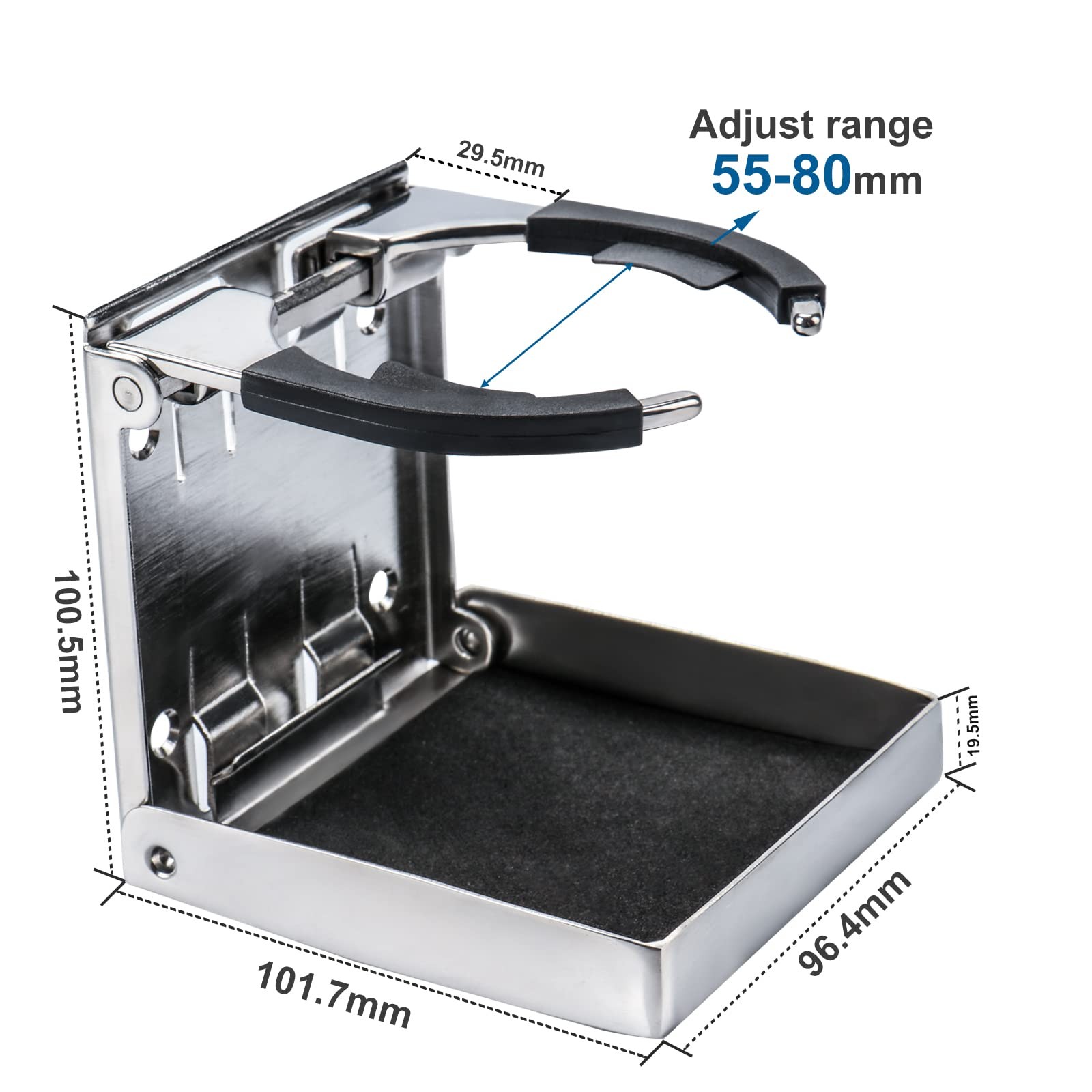 2PCS Boat Cup Holder,Stainless Steel Adjustable Holder for Cup Bottle Beverag…