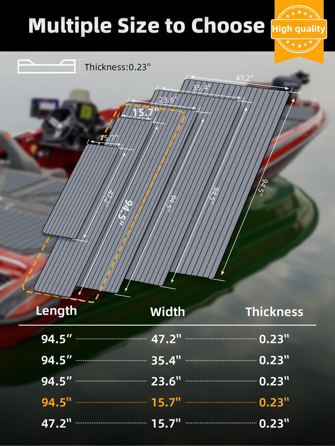 Focean Boat Flooring Eva Foam Boat Decking Faux Teak Marine Flooring Marine Mat