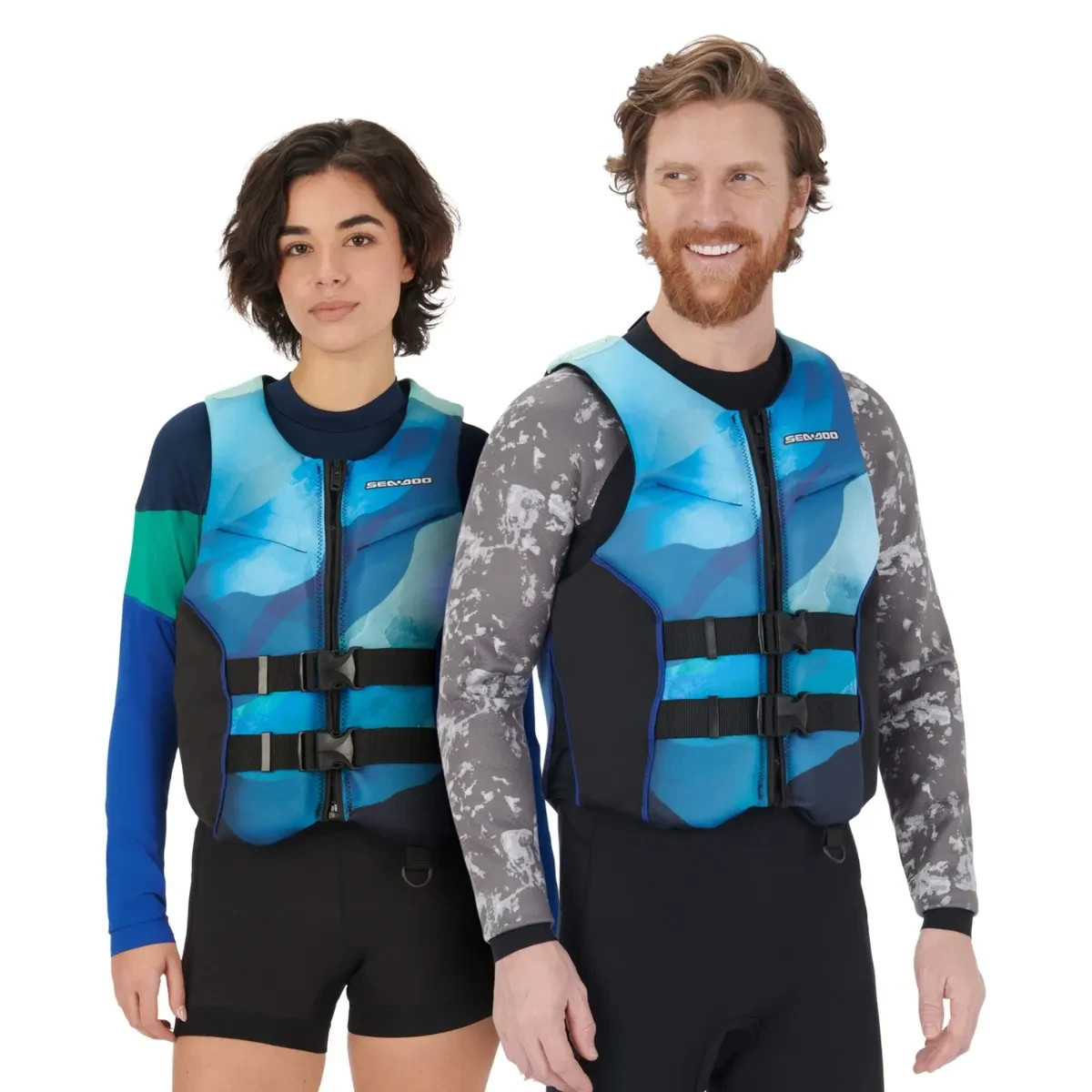 SEA-DOO AIRFLOW SUNSET PWC UNISEX MEN-XL / WOMEN-2XL LIFE JACKET PFD BLUE