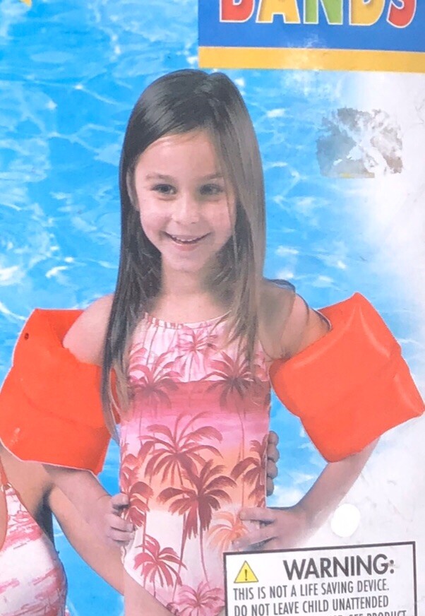 Intex Orange Vinyl Inflatable Swimming Arm Bands Ages 3-6 Years Swimmers 59640
