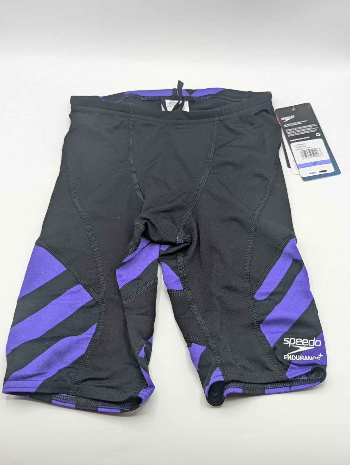 Speedo Boys Youth Size 26 Jammer Endurance+ Swim Suit Purple/Black NWT