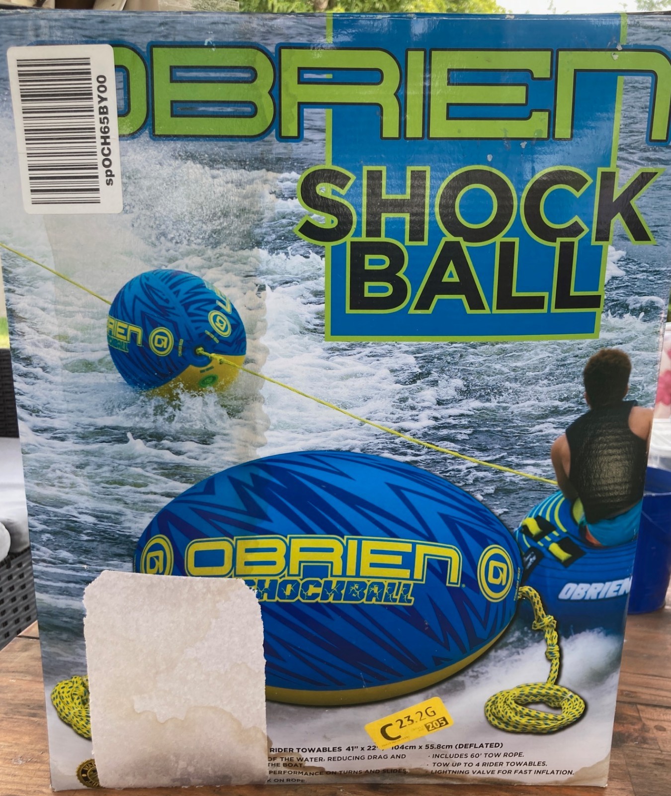 O’Brien ShockBall Towable Tube Helper – New – 60 feet Tow Rope – Obrien